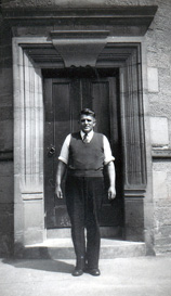 Alf at Brechin High School door