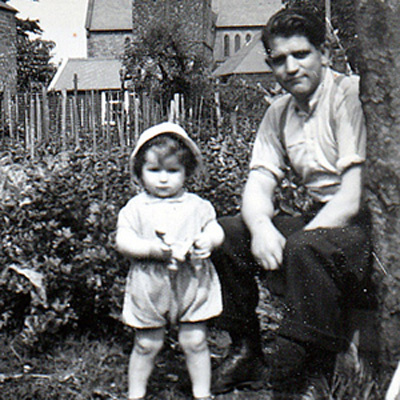 Fred and Alf in garden