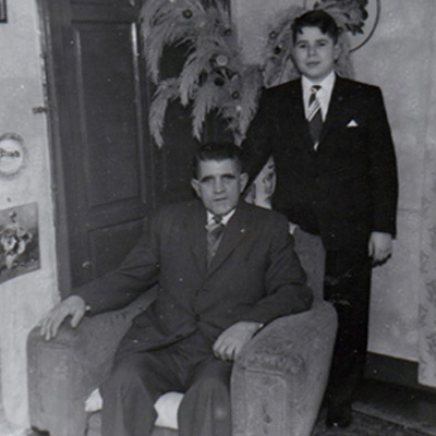 Fred and Alf in St Andrew's Lane house