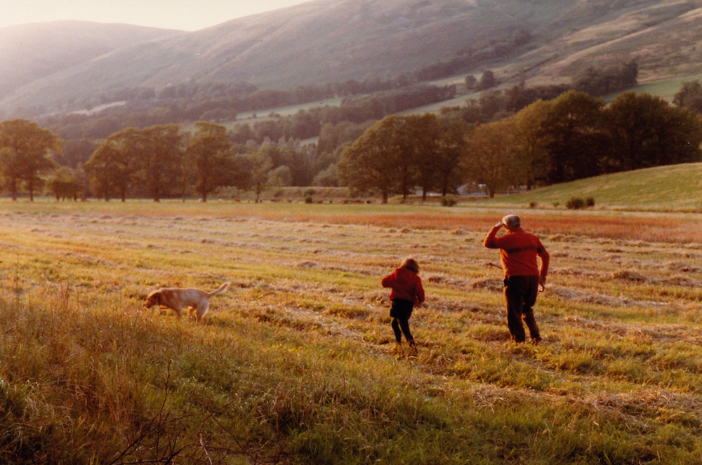 Rosie Alf and Dog in field